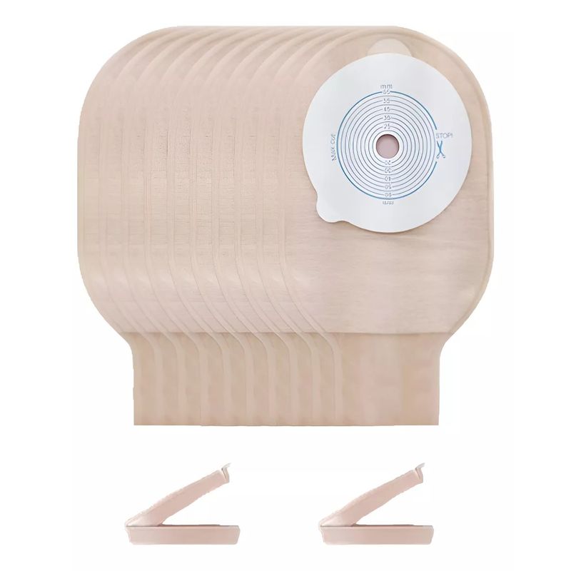 MUNDO MAGIA - 10x Bolsa Colostomía Drenable Con Filtro Anti Olor Y Gases