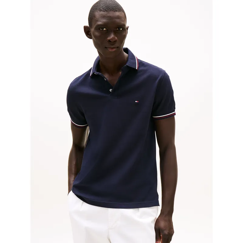 TOMMY HILFIGER - Polo Con Ribetes Tipped Slim Fit Azul Tommy Hilfiger