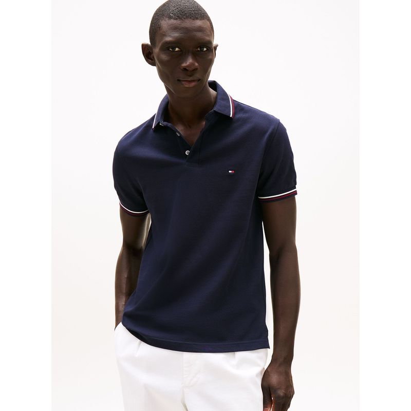 TOMMY HILFIGER - Polo Con Ribetes Tipped Slim Fit Azul Tommy Hilfiger