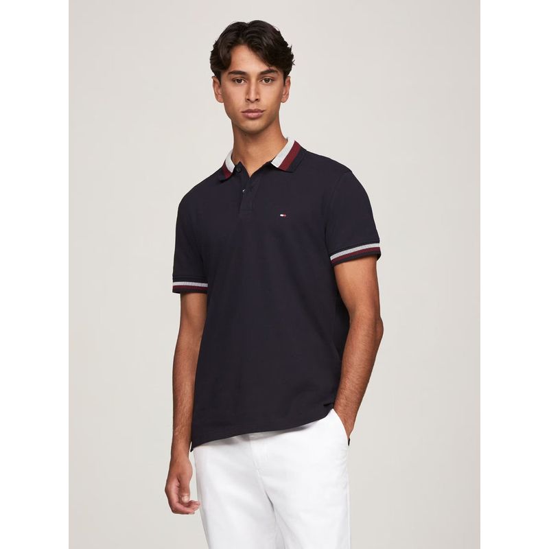 TOMMY HILFIGER - Polo Two Tone Con Logo Regular Fit Azul Tommy Hilfiger