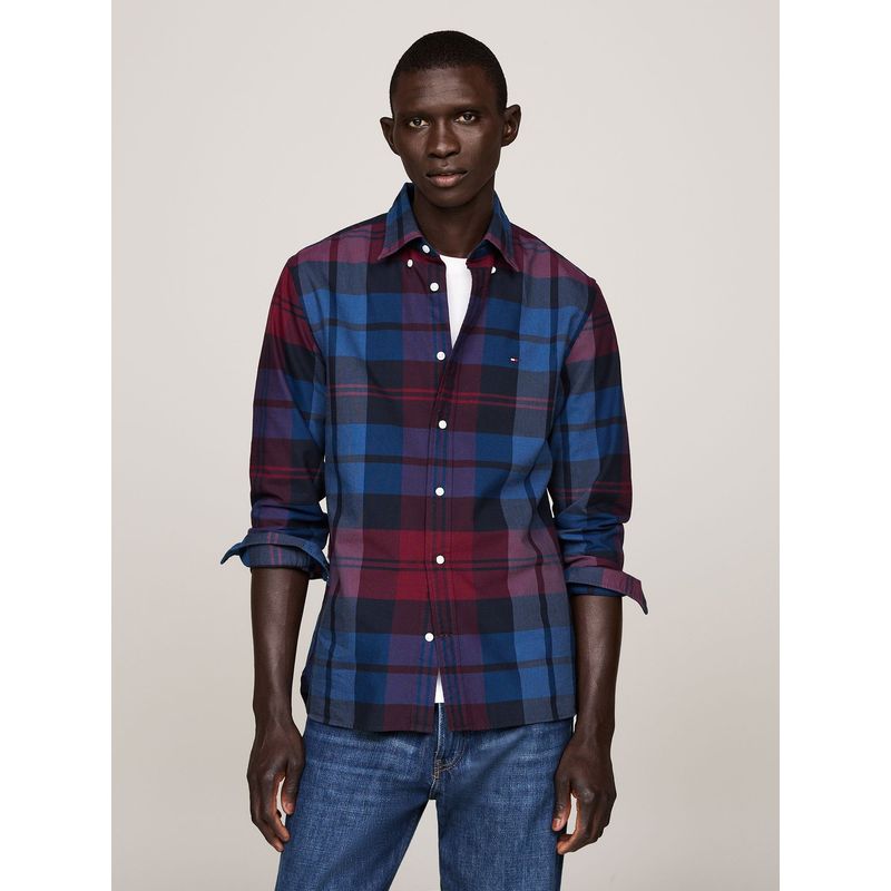 TOMMY HILFIGER - Camisa De Tartán Oxford Regular Fit Multicolor Tommy Hilfiger