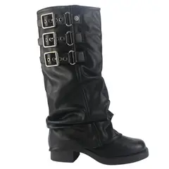 CHALADA - Bota Mujer Negro Casual Biker-7