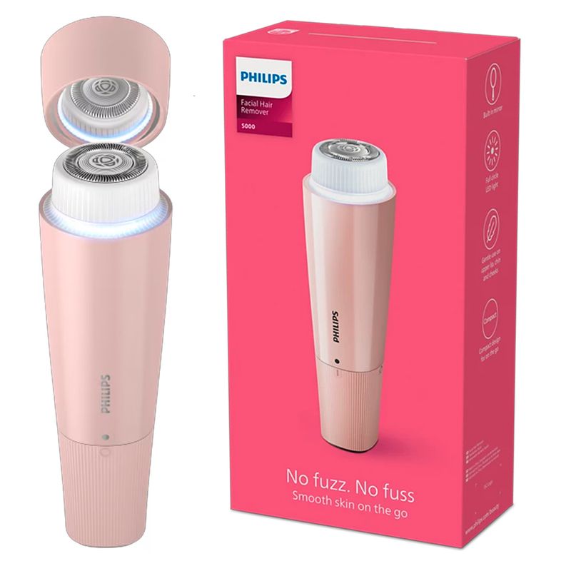 PHILIPS - Depiladora Facial Eliminadora de vello con luz y espejo