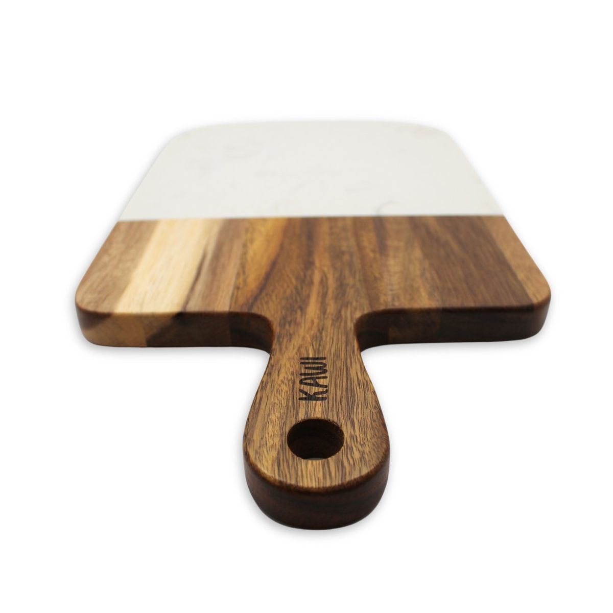 KAWI - Tabla Aperitivo Rectangular De Madera Y Mármol Kawi