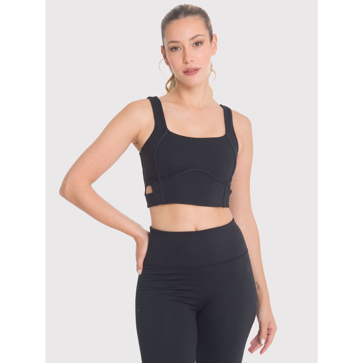 BSOUL - Peto deportivo Mujer Crop Top Pro Negro BSOUL