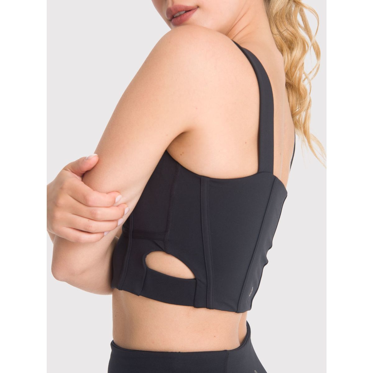 BSOUL - Peto deportivo Mujer Crop Top Pro Negro BSOUL
