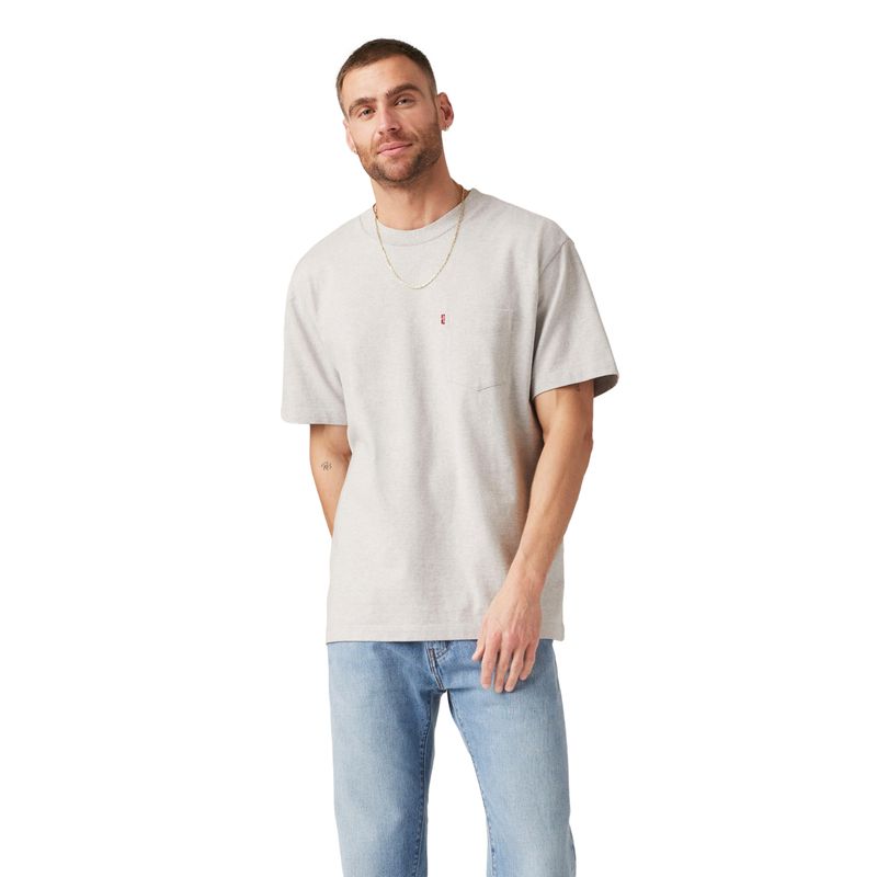 LEVIS - Polera Hombre The Hw Pocket Tee Gris Levis