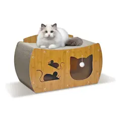 EVERSO - Rascadores De Cartón Tipo Casa Para Mascota Gatos Antiestres