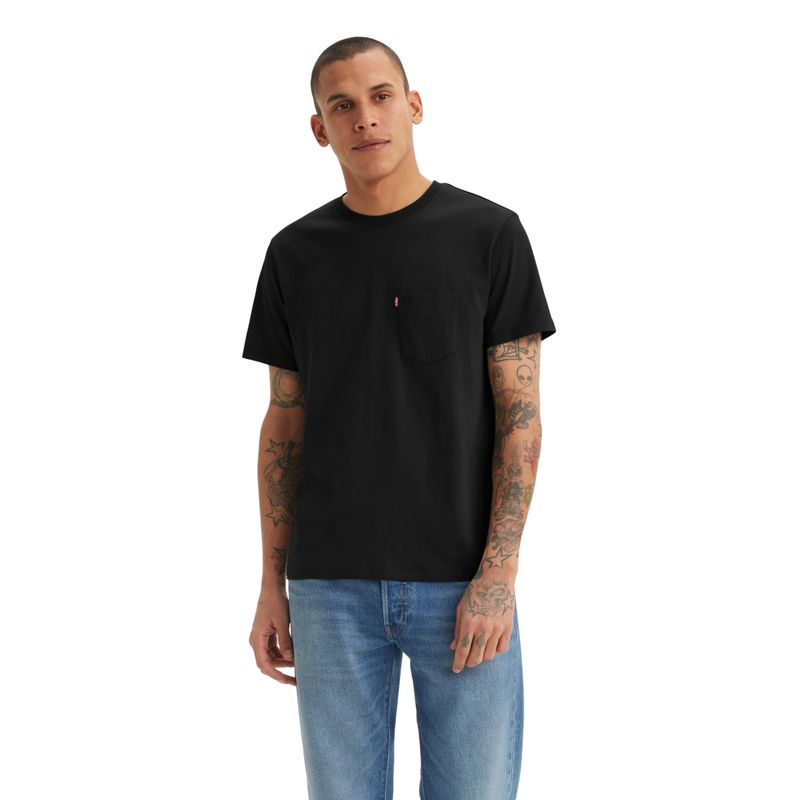 LEVIS - Polera Hombre The Hw Pocket Tee Negro Levis