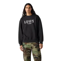 LEVIS - Polerón Hombre Relaxd Graphic Crew Negro