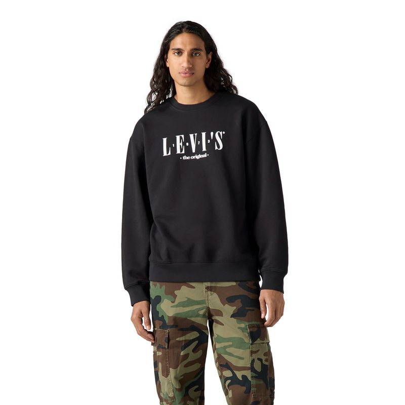 LEVIS - Polerón Hombre Relaxd Graphic Crew Negro Levis