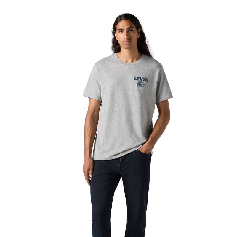 LEVIS - Polera Hombre Graphic Crewneck Tee Gris Levis
