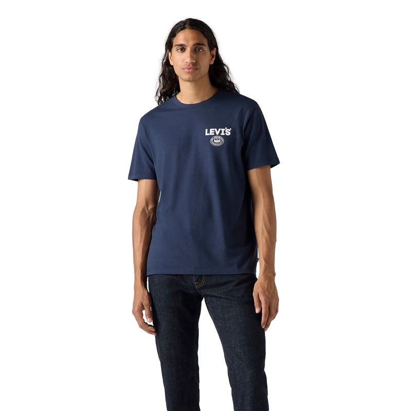 LEVIS - Polera Hombre Graphic Crewneck Tee Azul Levis