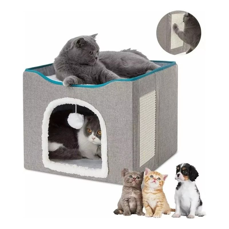 EVERSO - Cama Casa Iglu Para Mascotas Gato Y Perro Pequeño Desarmable