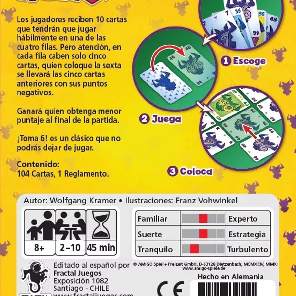 FRACTAL JUEGOS - Toma 6 - Juego De Mesa - Juego Cartas Fractal