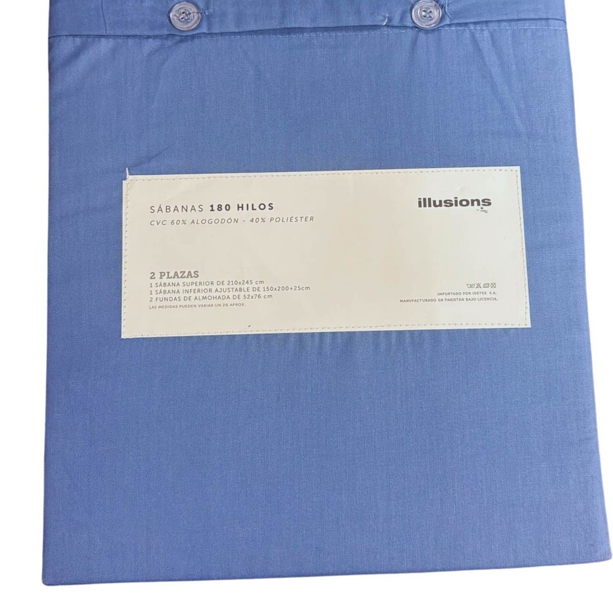 ILLUSIONS - Sabanas 1 Plaza De 180 Hilos Marca Illusions Element Blue