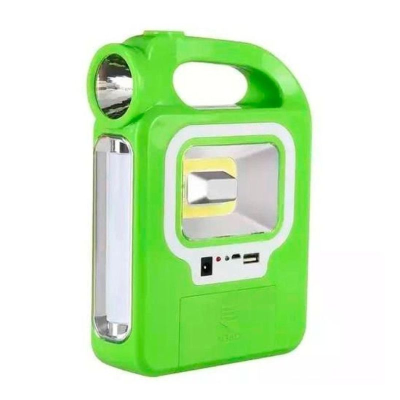 GENERICO - Linterna portátil 6399A LED COB power bank + batería solar