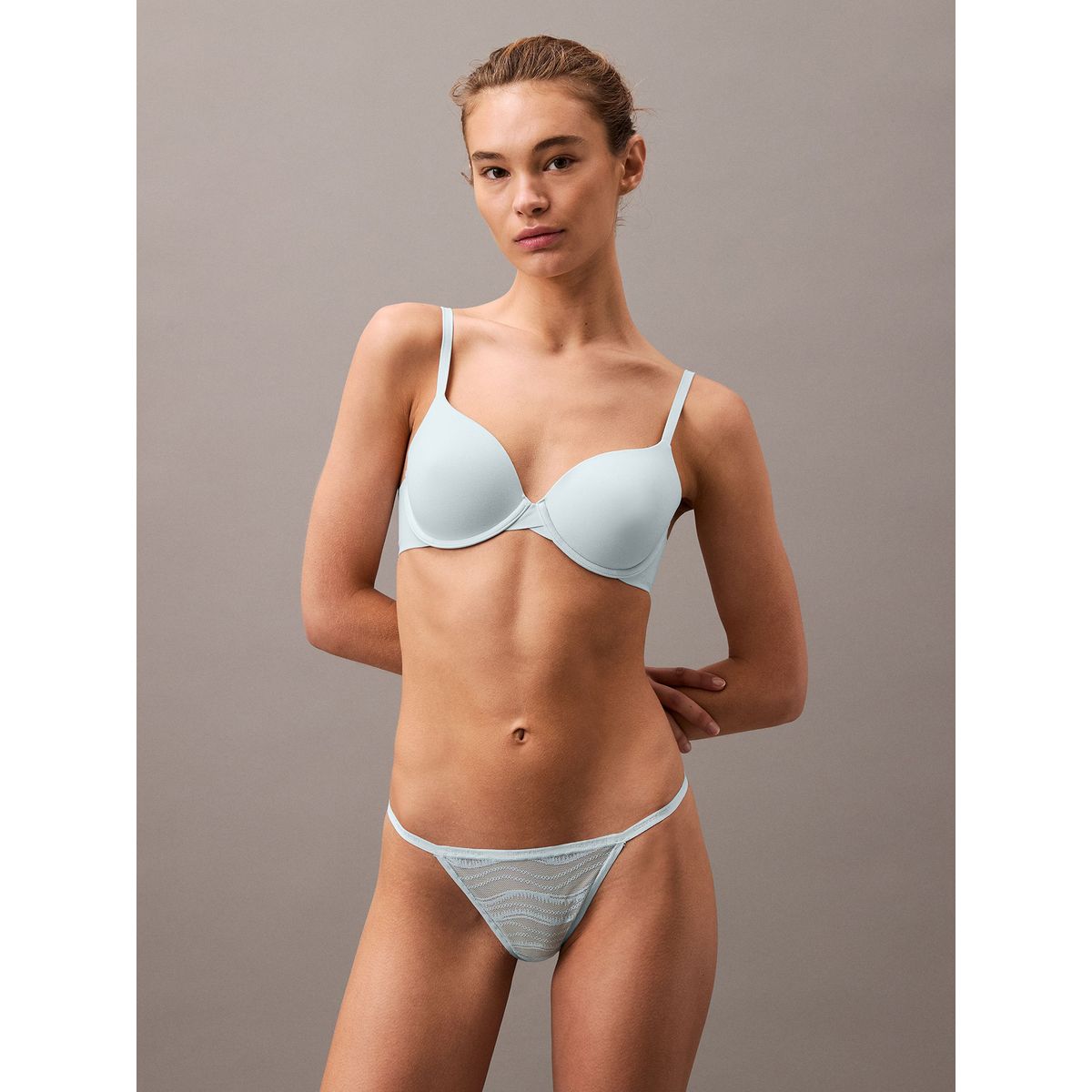 CALVIN KLEIN - Calzón Bikini Sheer Lace Azul Calvin Klein