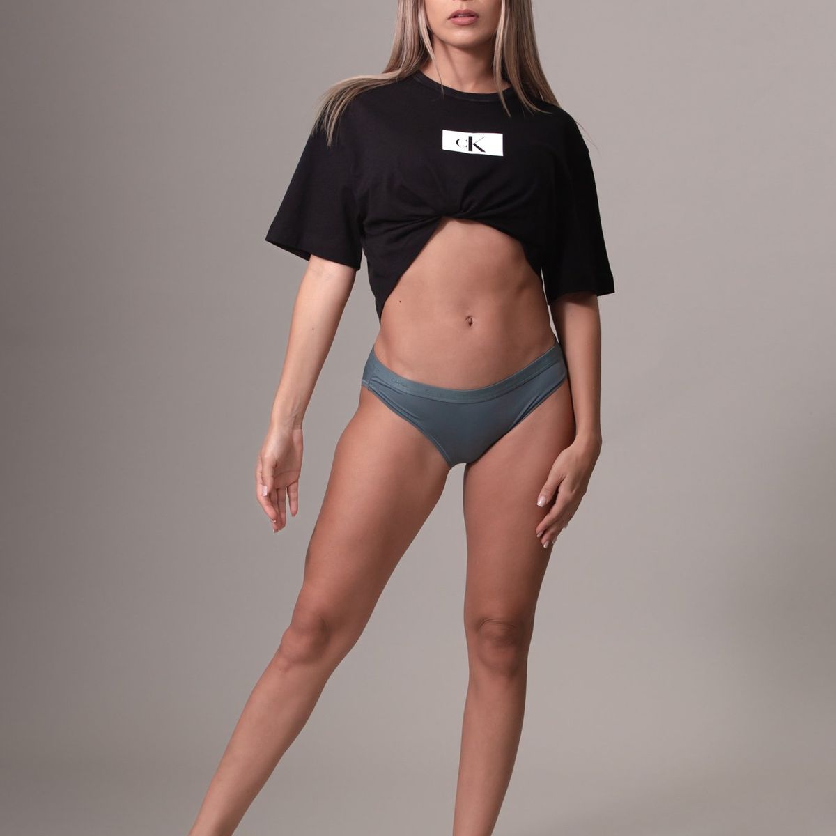 CALVIN KLEIN - Calzón Bikini Form To Body Natural Gris Calvin Klein