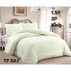 GENERICO - Cobertor texturizado trenza con chiporro 230x250 + funda de almohada