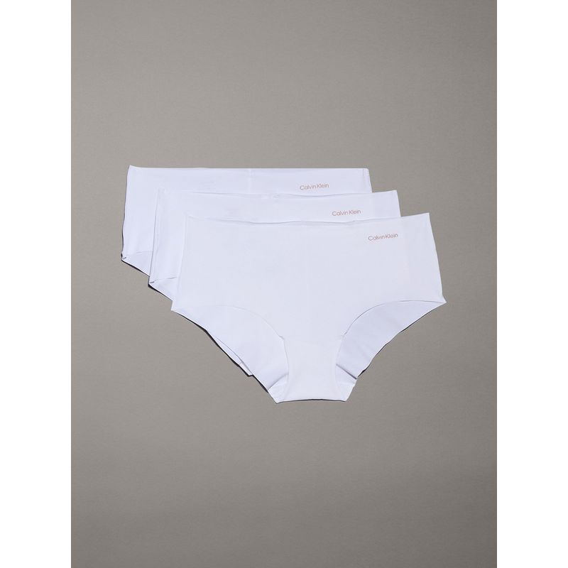 CALVIN KLEIN - Pack 3 Calzones Hipsters Invisible Blanco Calvin Klein