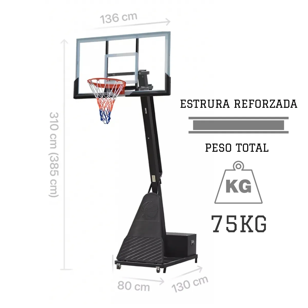 K FIT - Aro De Basketball Plataforma Slating Pole Profesional Kfit
