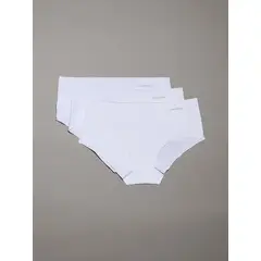 CALVIN KLEIN - Pack 3 Calzones Hipsters Invisible Blanco