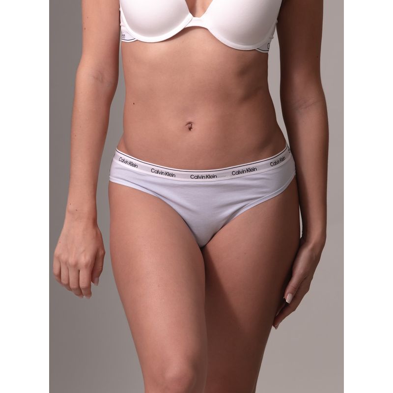 CALVIN KLEIN - Calzón Brazilian Modern Logo Celeste Calvin Klein