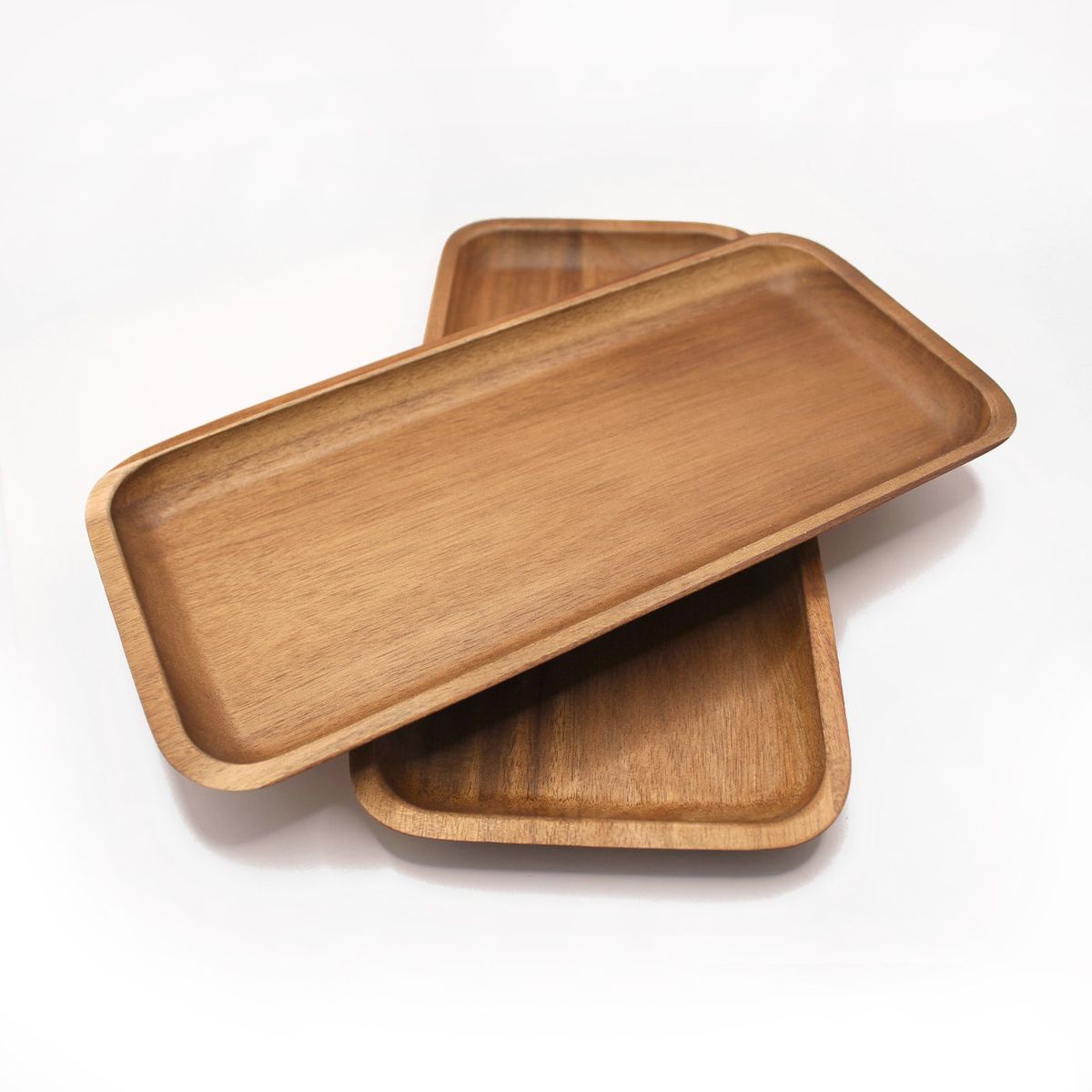 KAWI - Set 2 Tablas Bandeja Rectangular Madera De Acacia Kawi