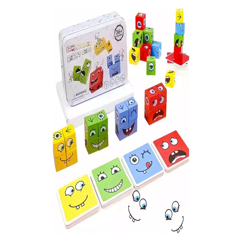 GENERICO - Juego De Expresión Cubo Cambia De Cara Puzzle For Niño