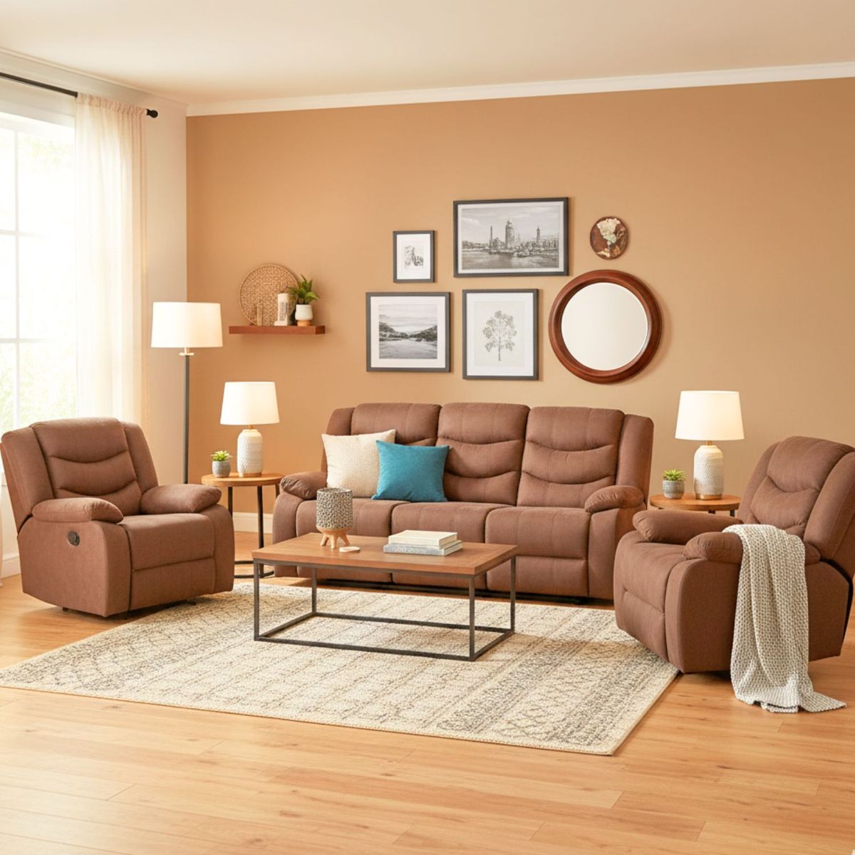 DANIELS - Living 3 Cuerpos Reclinable Norman + 2 Berger 2011