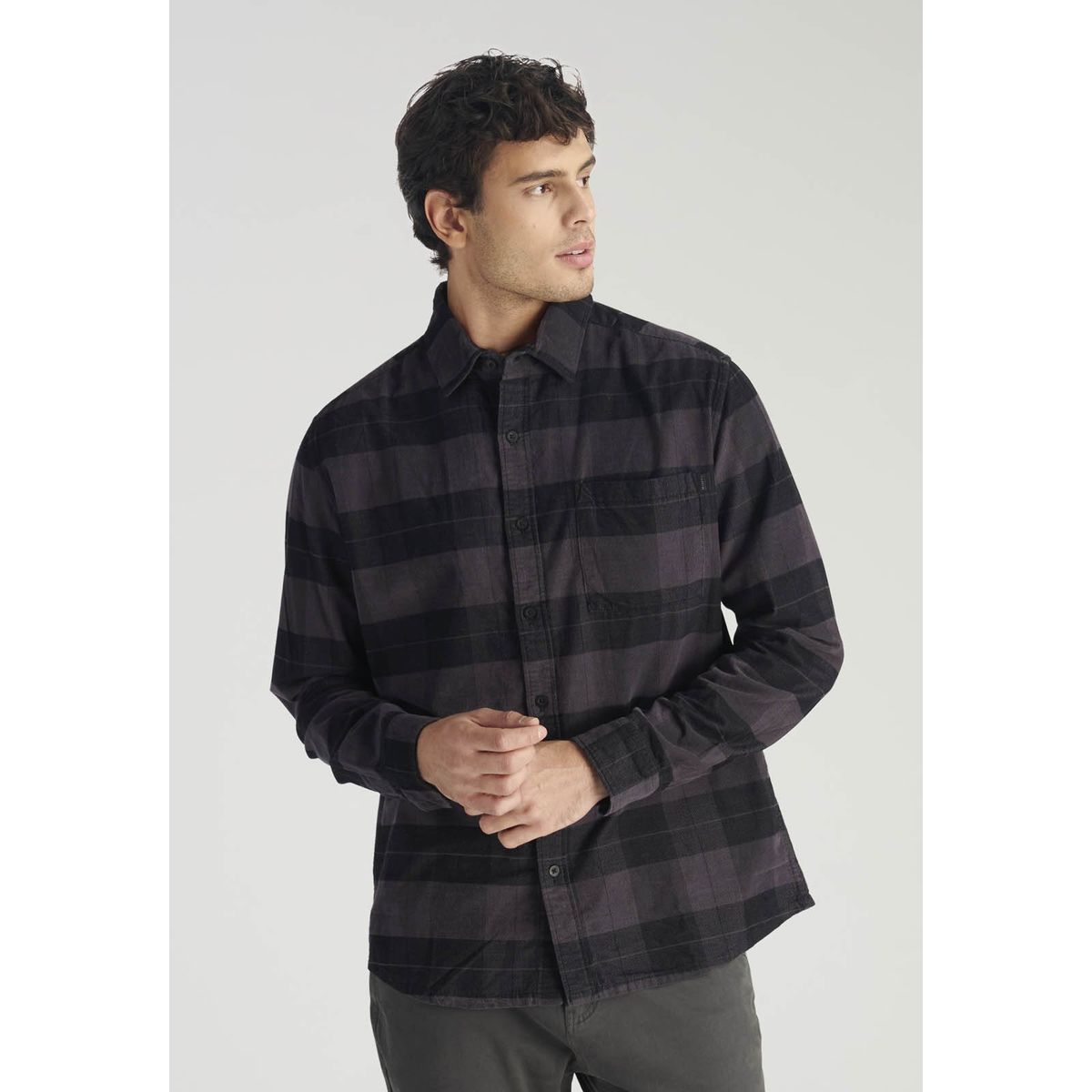 NIMTU - Camisa Aconcagua Casual Negro Nimtu