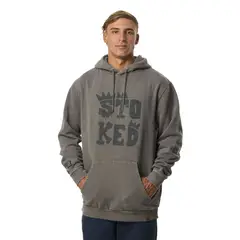 STOKED - Polerón Logo Hombre Gris