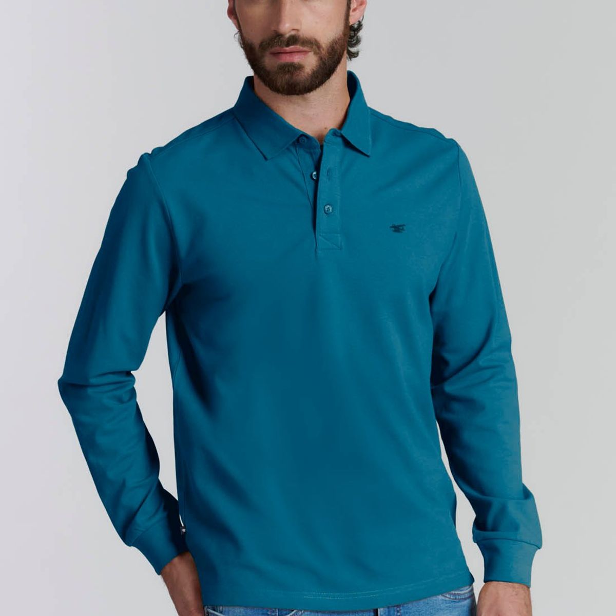 FEROUCH - Polera Básica  Dakota Fr Verde Ferouch