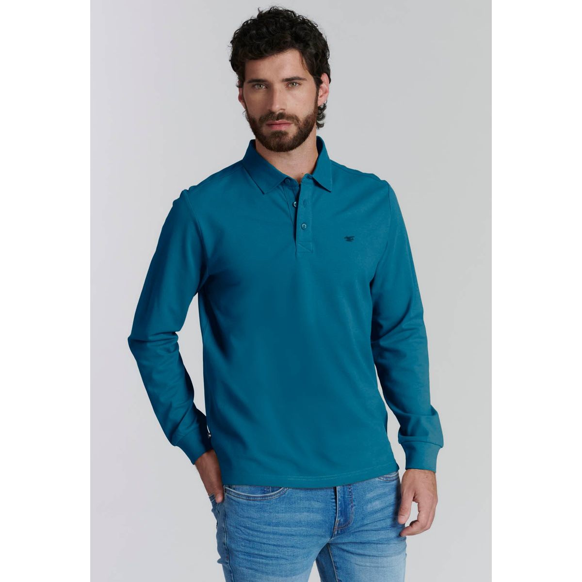 FEROUCH - Polera Básica  Dakota Fr Verde Ferouch