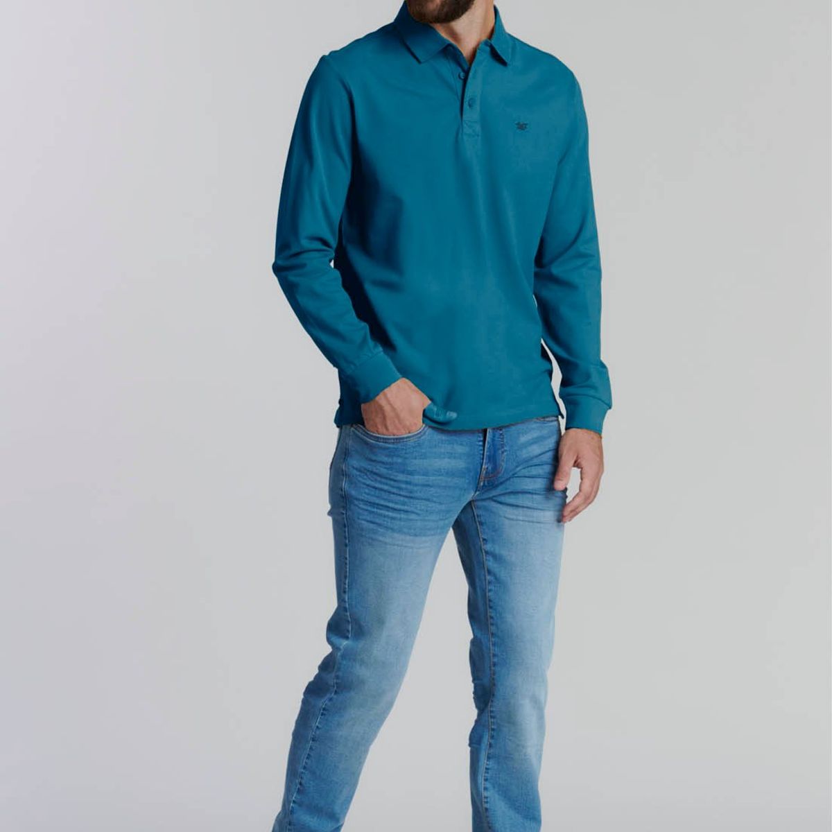 FEROUCH - Polera Básica  Dakota Fr Verde Ferouch