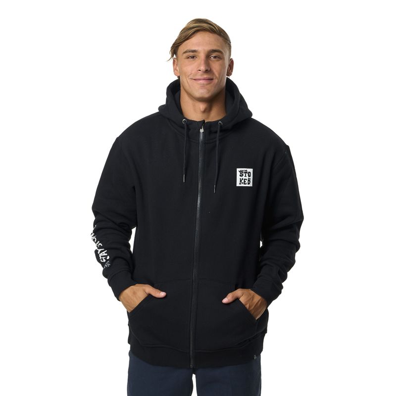 STOKED - Polerón Tubazo Hombre Negro