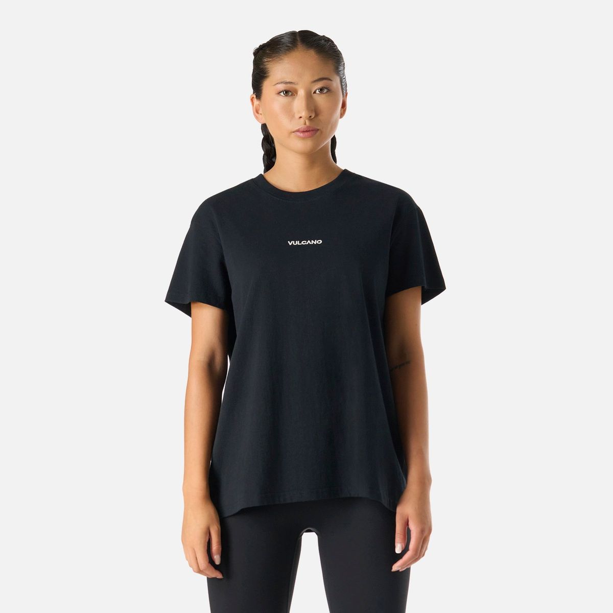 VULCANO - Polera Mujer Cool Down T-Shirt Negro Vulcano