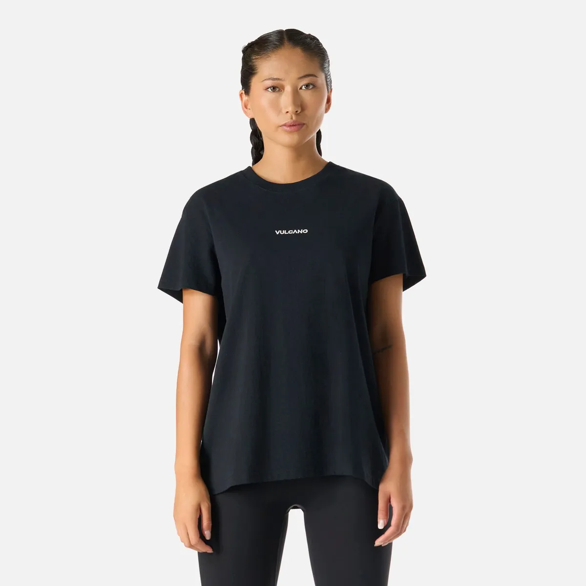 VULCANO - Polera Mujer Cool Down T-Shirt Negro Vulcano