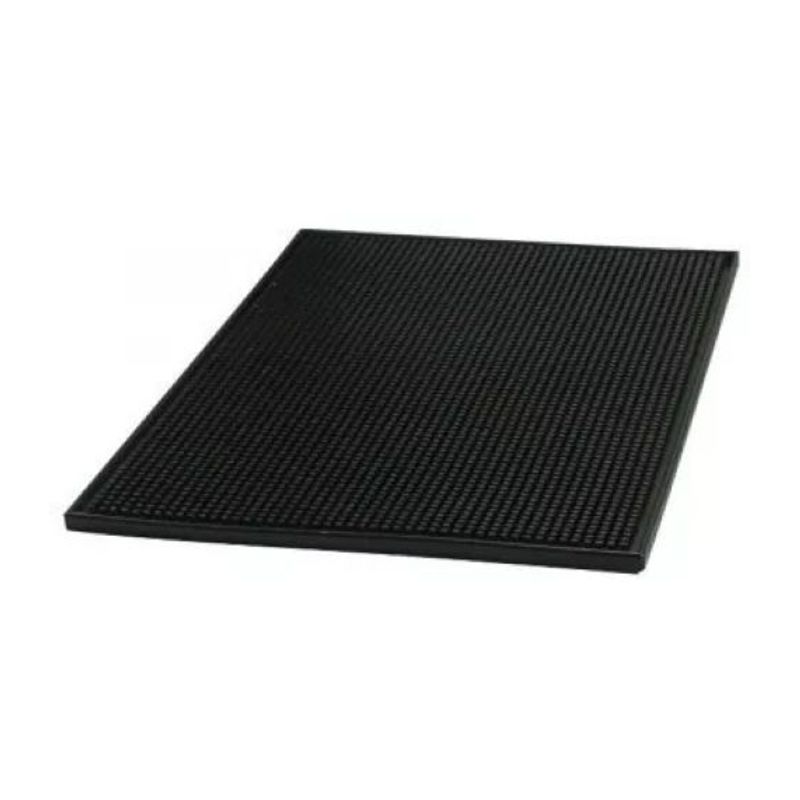 GENERICO - Goma Bar Negra 45 X 30 Cm Escurridor Vaso Copas Barmat