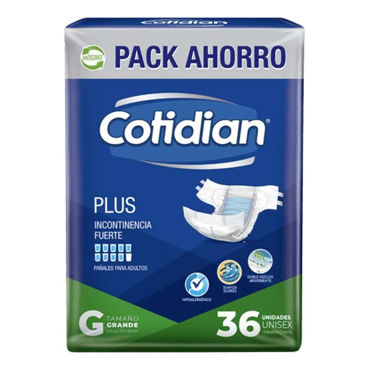 COTIDIAN - Pañal Adulto Cotidian Plus 36 Unid G