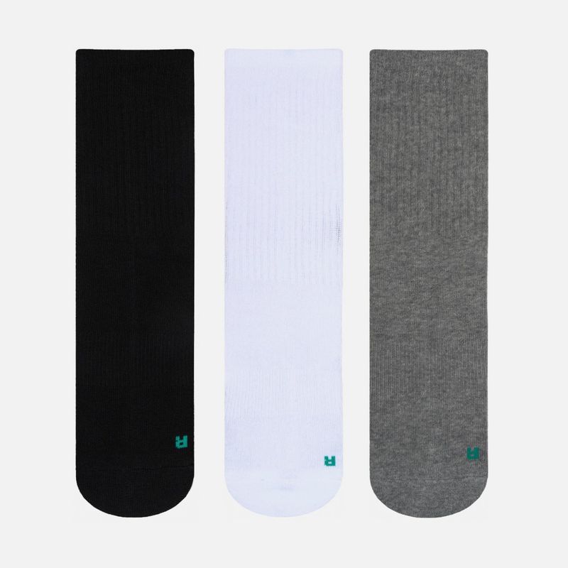 VULCANO - Pack de 3 Calcetines Medios Deportivos Unisex Essentials_.