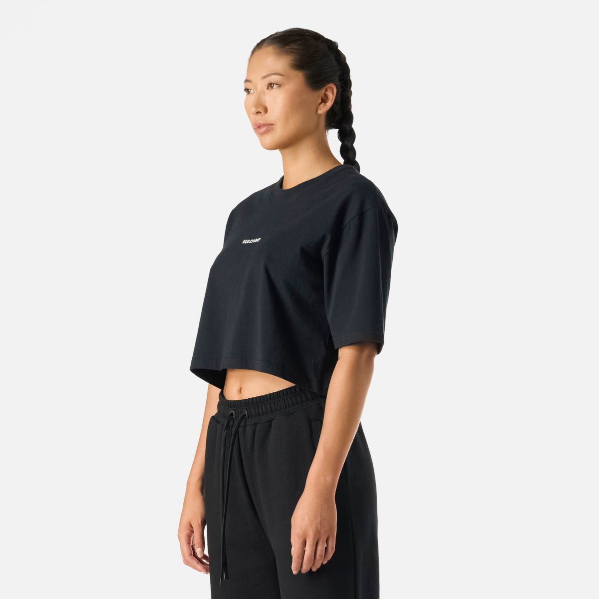 VULCANO - Polera crop casual manga corta mujer Cool Down