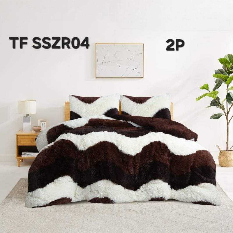 ANGELES DEL HOGAR - COBERTOR DE INVIERNO PELUDO CON DISEÑO 2P