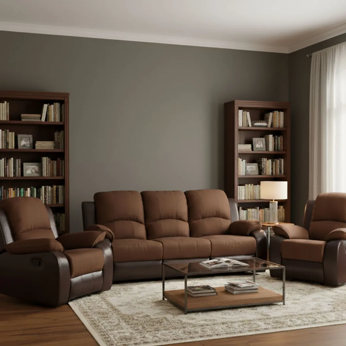 DANIELS - Living 3 Cuerpos Reclinable Thompson + 2 Bergers U9000