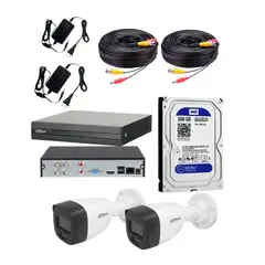 DAHUA - Kit de Camaras de Seguridad con 2 Cámaras Full Color