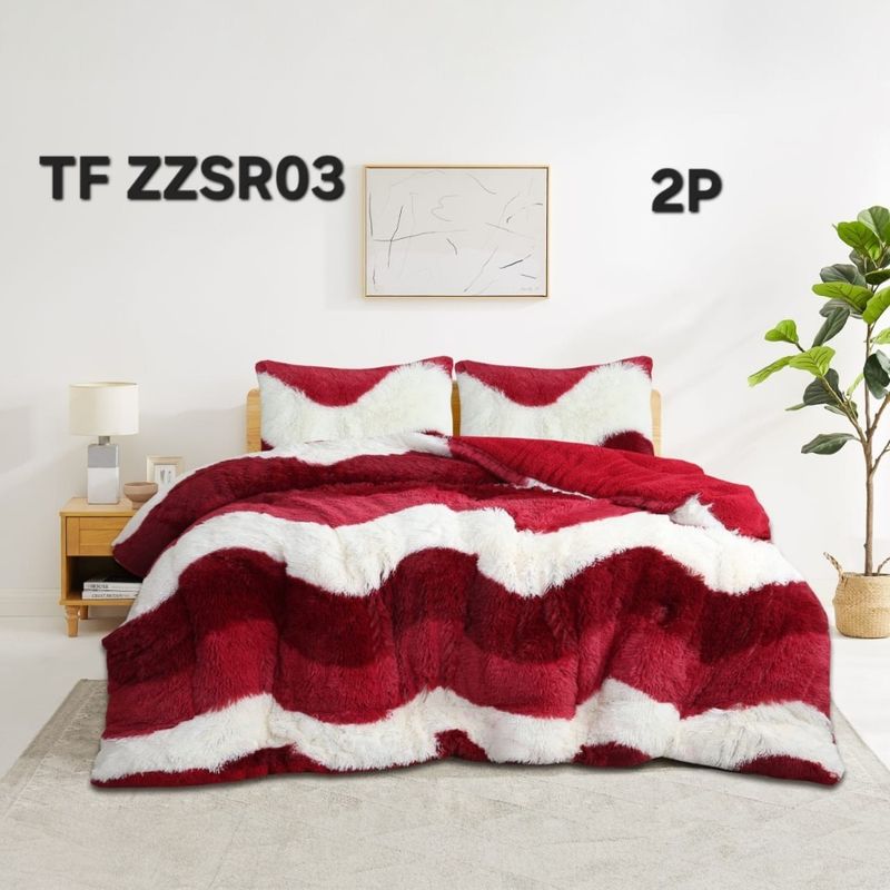 ANGELES DEL HOGAR - COBERTOR DE INVIERNO PELUDO CON DISEÑO 2P