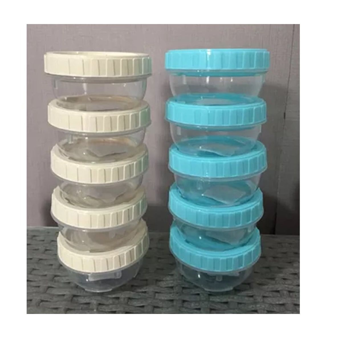 KENDY - Pack 10 Frasco Pote Tapper Twist Plastico Mini Con Tapa 50ml