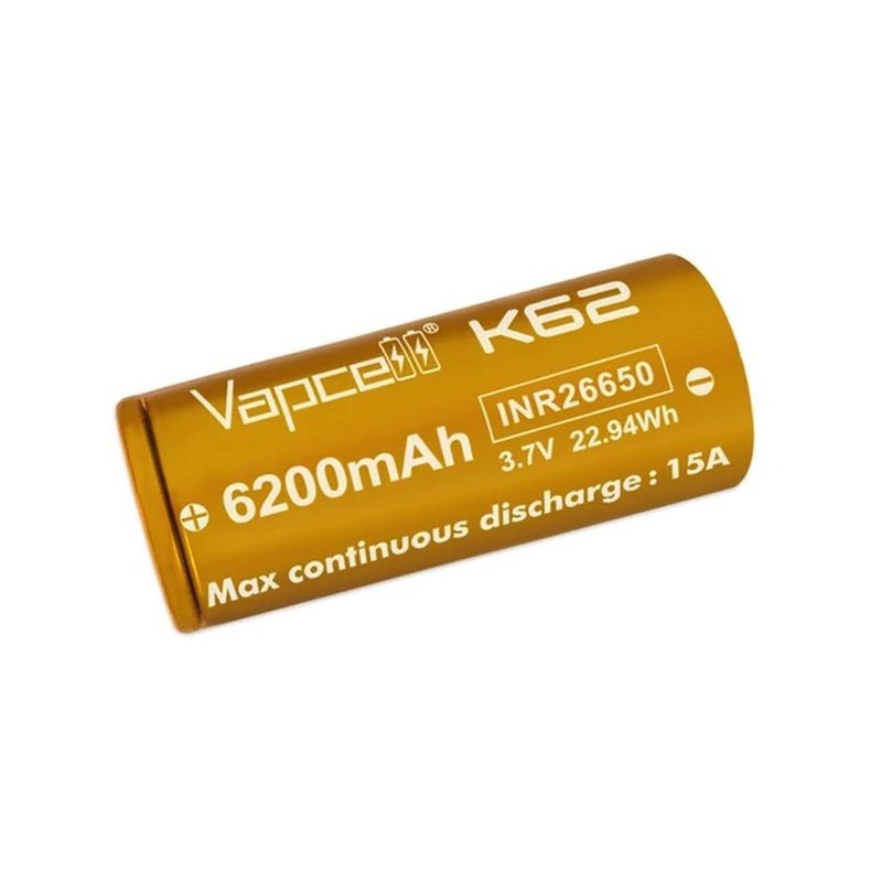 GENERICO - Batería 26650 Vapcell K62 6200mAh 15A