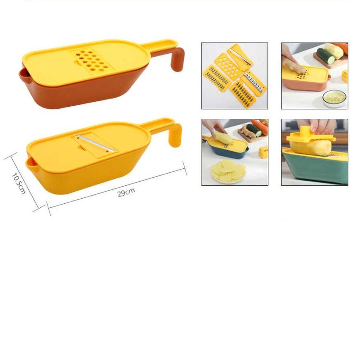 GENERICO - Rallador Picador Verdura 9pcs